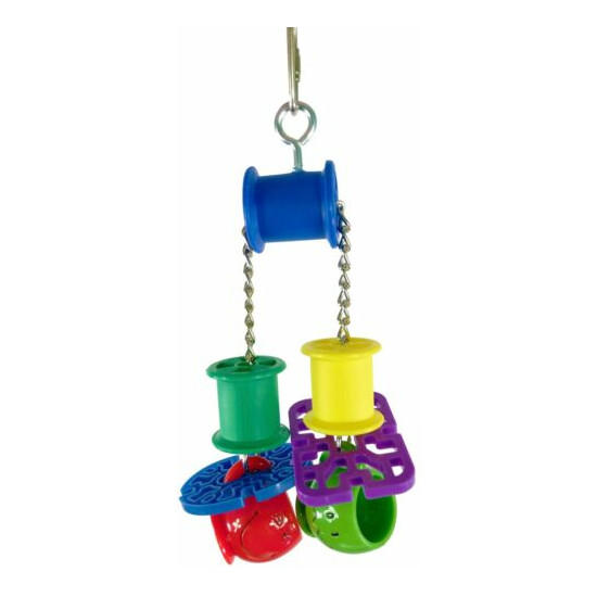 1565 PULL CUP BIRD TOY parrot cage toys cages cockatiel conure african grey  image {2}