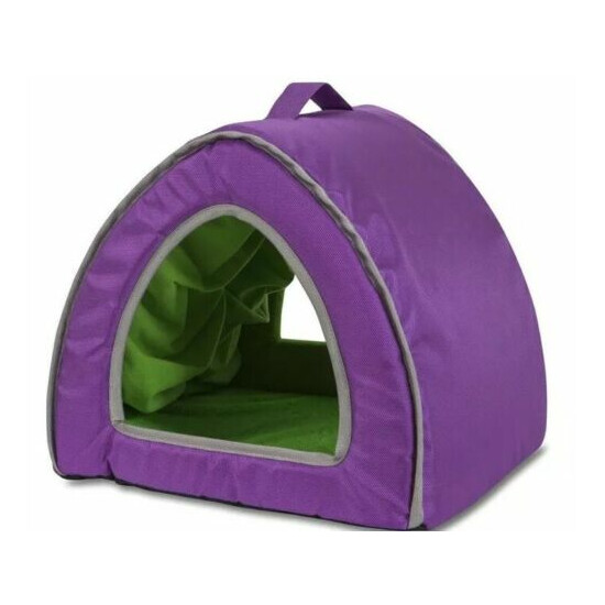 Jackson Galaxy Comfy Cat Cabana - Purple and Lime Cute and Comforting XL image {3}