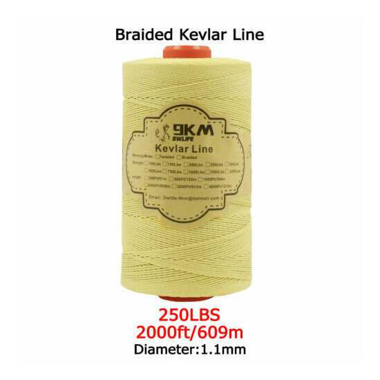 Kevlar Line Rope Braided 40-2000lbs Camping Fishing Assist Cord Made with Kevlar Thumb {16}