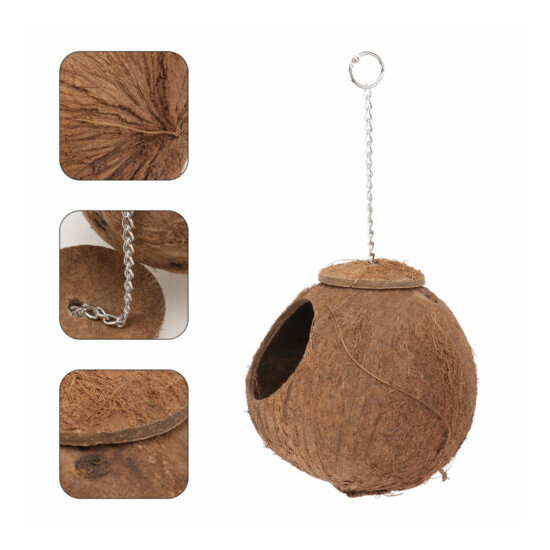 1PC Coconut Shell Birds Nest Pet Parrot Biting Plaything for Birds Parrot image {2}