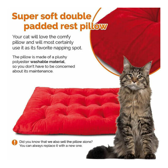 PetLuv Happy Cat Premium Cat Carrier Foldable Pet Crate w/ Locking Zippers, Red image {3}