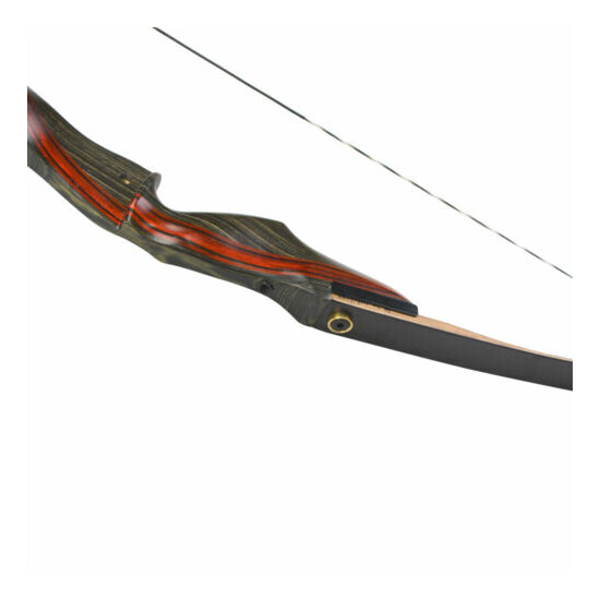 62" Archery Recurve Bow American Hunting Bow Longbow Takedown Wooden 20-50lbs Thumb {8}