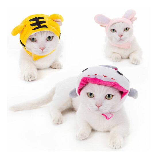 Pet Puppy Dog Cat Hat Cartoon Animals Shaped Headwear Cosplay Costume Prop Caps image {4}