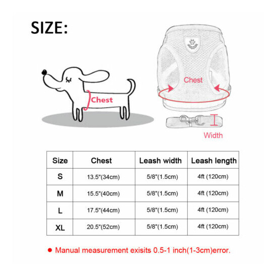 Reflective Cat Harness and Leash Escape Proof Adjustable Harness Vest Padded  image {2}