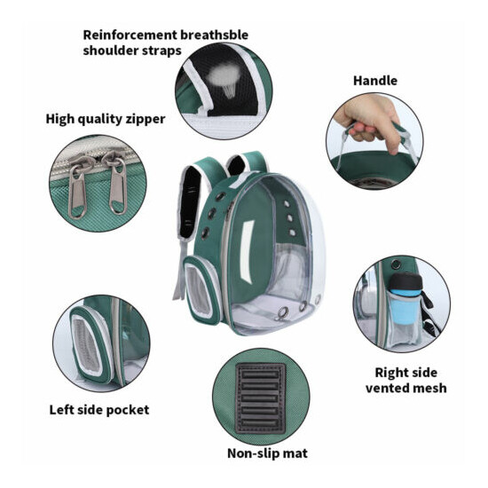 Pet Dog Cat Backpack Carrier Transparent Breathable Space Capsule Travel Handbag image {2}