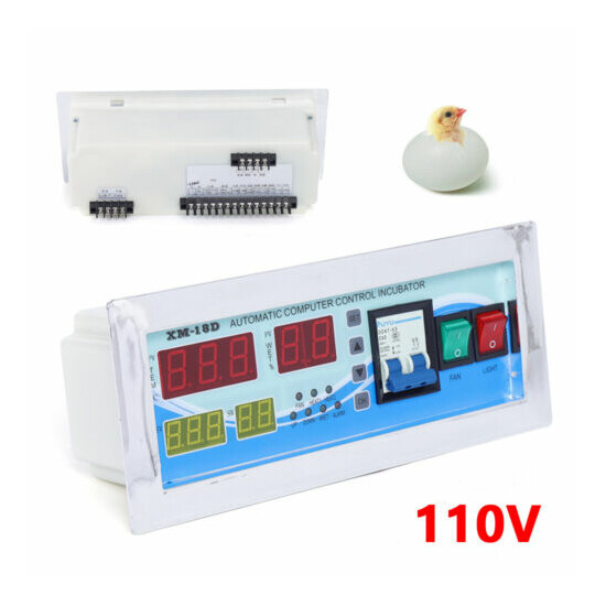 110V Digital Incubator Thermostat Egg Hatcher Auto Temperature Humidity Controll image {4}