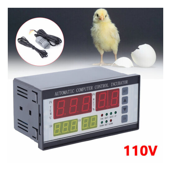 110V Automatic &Manual Incubator Digital Temperature Controller Thermostat Alarm image {1}