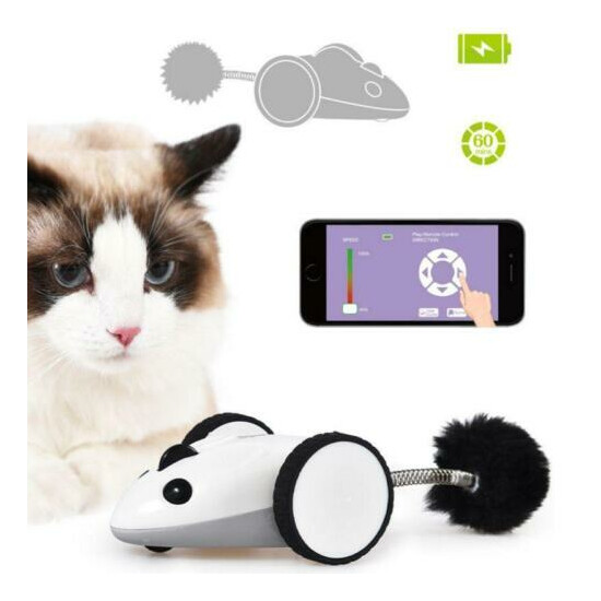 Wireless Remote App Control 360°rotation Rc Electronic Rat Mouse For Cat Dog Pet image {1}