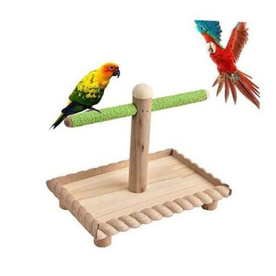  Bird Tabletop Perch, Parrot Cage Stands Training Play Gym Playground Table  image {1}