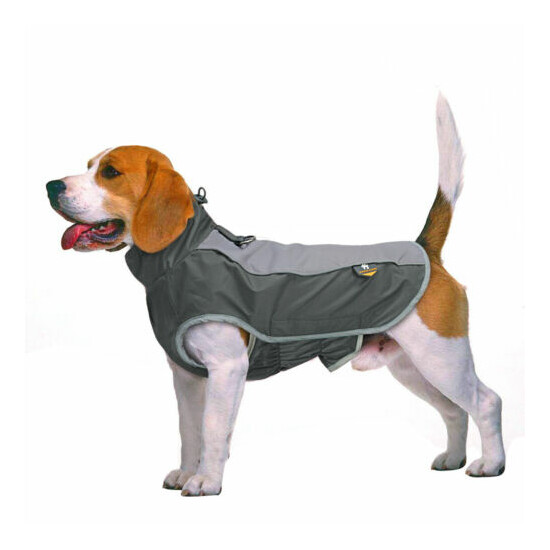 Waterproof Dog Coats Winter Warm Soft Fleece Dog Jacket Reflective Clothes Red image {4}