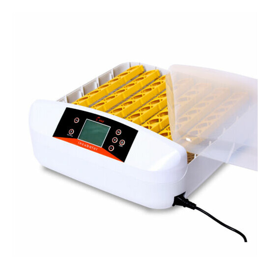 Digital Fully Automatic Temperature Control 56 Eggs Incubator with Egg Candler image {1}