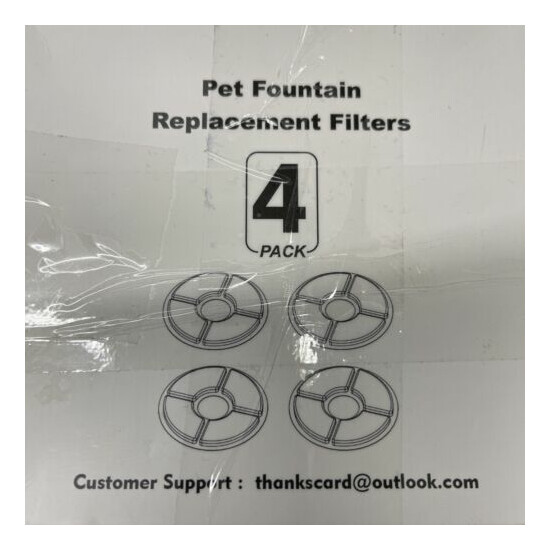 4 Pc Water Drinking Fountain Filter Replacement Filters Pet Fountain (J) image {3}