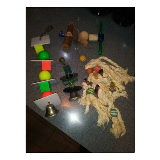 GREAT USED BIRD TOYS FOR MED. TO LARGE SIZE BIRD image {2}