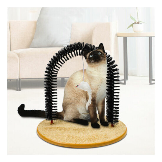 Automatic massager arched cat brush pet cat scratcher cat rubbing brush image {2}