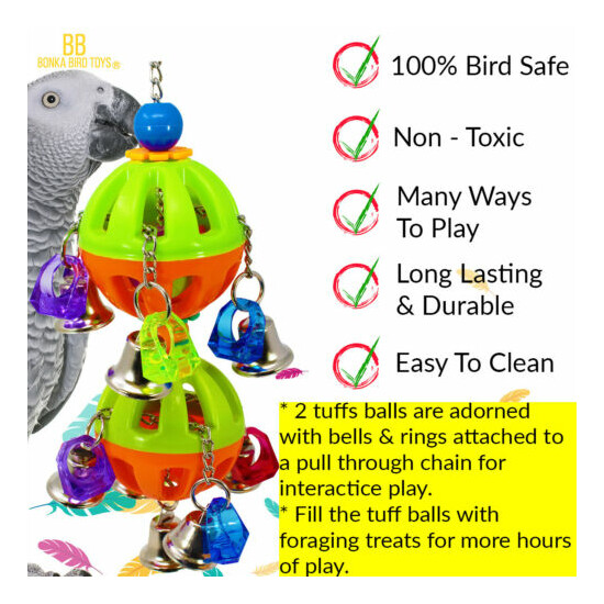 1509 Tuff Bellpull Tower Bonka Bird Toy parrot cage toys cages african grey  image {6}