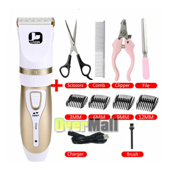 Pet Dog Cat Grooming Clippers Hair Trimmer Groomer Shaver Razor Quiet Clipper image {1}