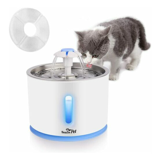 2.4L Electric Automatic Pet Dog Cat Water Fountain Caring Water Dispenser Silent image {2}