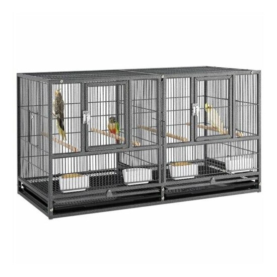 Divided Breeder Cage for Small Birds Lovebirds Finch Canaries Parakeets Budgies  image {1}