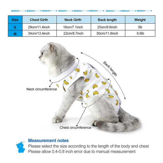 4 Pieces Cat Recovery Suits Recovery Body Wraps Breathable Kittens Recovery Clot image {2}