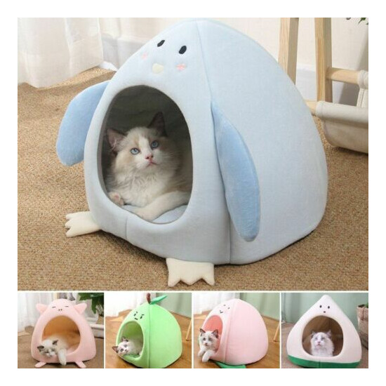 Pet Cat Dogs Bed Warm Comfort House Soft Cushion Washable Lounger Kitten Cave  image {1}