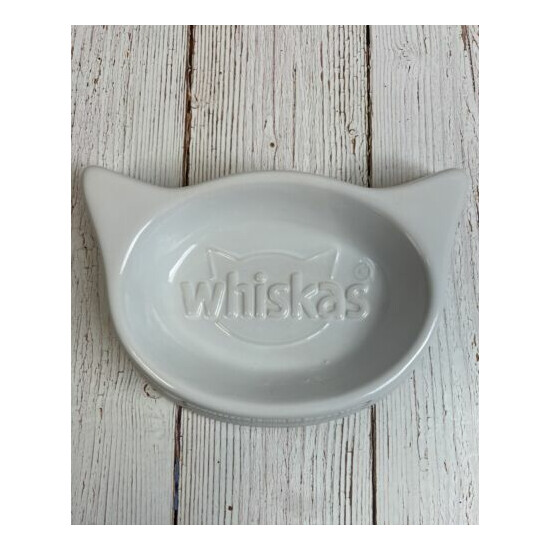 Whiskas Cat Kitten Food White Dish Pottery Feeding Bowl Limited Edition Ceramic  image {1}