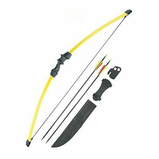 15 Lbs 44" Youth Re-curve Bow Set - Yellow bow (Perfect Starter for Young Child) Thumb {2}