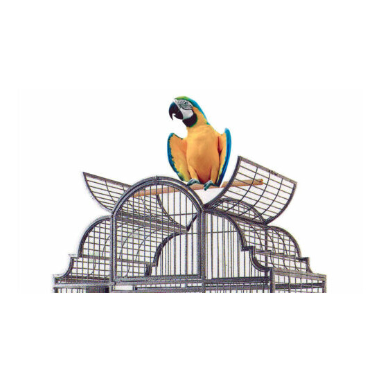 Large Stylish Wrought Iron Open Dome Play-Top Parrot Macaw Cockatoos Bird Cage  image {3}