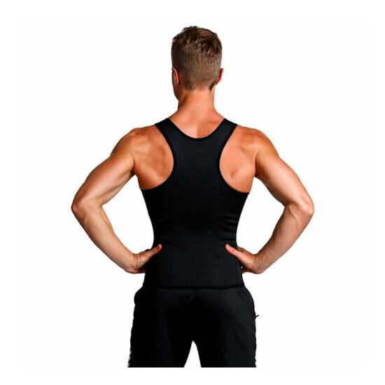 Men's Neoprene Weight Loss Sauna Sweat Vest Waist Trainer Tank Shaper Workout US Thumb {25}