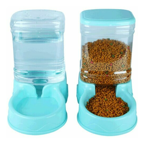 Cat Water Dispenser Pet Dog Food Water Automatic Portable Puppy Supplies Plastic image {4}