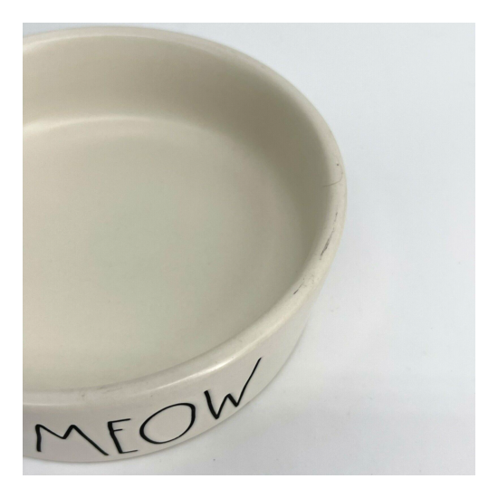 RAE DUNN ARTISAN COLLECTION SET OF 2 CAT/PET BOWLS MEOW & YUM. WATER/FOOD DISHES image {4}