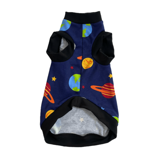Sphynx Cat Shirt Navy Planet Print - Clothes Clothing Cotton Coat Vest Jumper image {3}