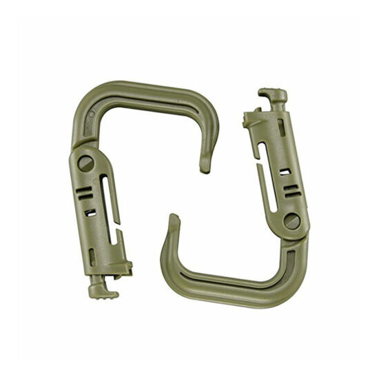 10 Pcs Multipurpose D-Ring Grimloc Locking for Molle Webbing with Zippered Pouch image {11}