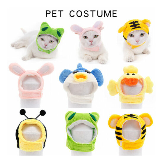 Pet Puppy Dog Cat Hat Cartoon Animals Shaped Headwear Cosplay Costume Prop Caps image {2}