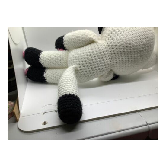 16 inch hand knitted cat  image {5}