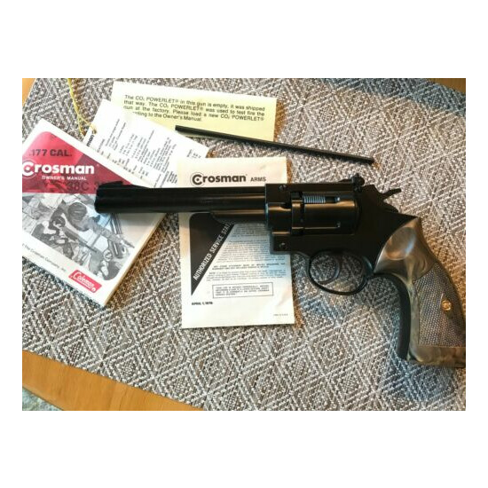 Crosman Model 38T Revolver Air Pistol, .177 Caliber, Holds and Shoots image {1}