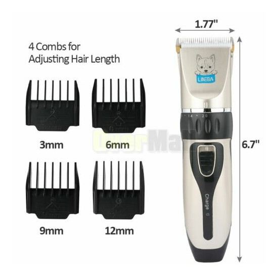 Low Noise Electric Cordless Cat Grooming Trimming Kit Pet Dog Shave Clipper Hair image {2}