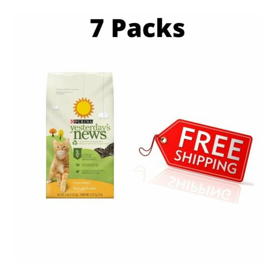Purina Yesterdays News Non Clumping Paper Cat Litter Unscented Low Tracking 5 Lb image {1}