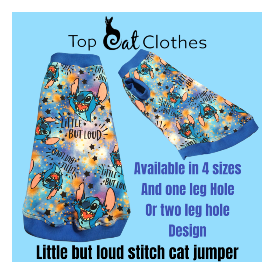 Little but loud cat jumper- Sphynx Cat Top, Devon Rex, Peterbald, Pet Cat Clothe image {1}