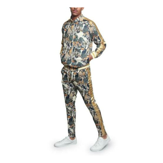 MEN'S Floral Tiger Track Pants & Jacket Jogging Track Suit Set S~5X ST559 image {9}
