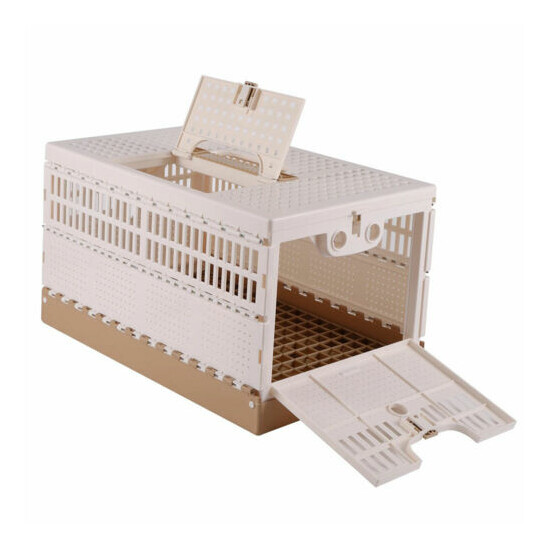 Bird Cage Racing Pigeon Folding Cage Carrier Box 2 Side Doors Poultry Pet Cage image {7}