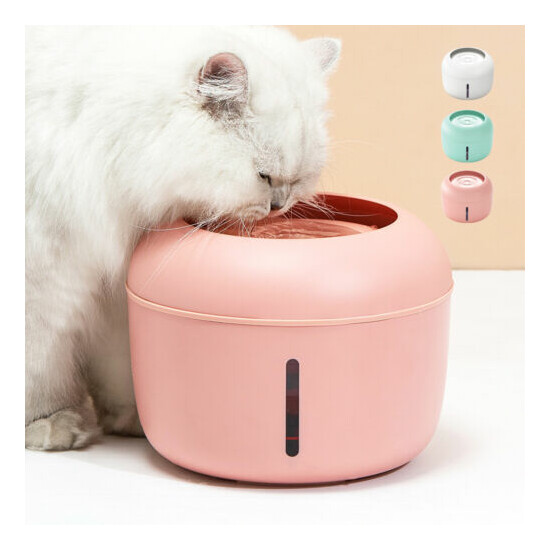 2.5L Automatic Dog Cat Water Fountain Pet Eletric Drinking Dispenser Bowl/Filter image {1}