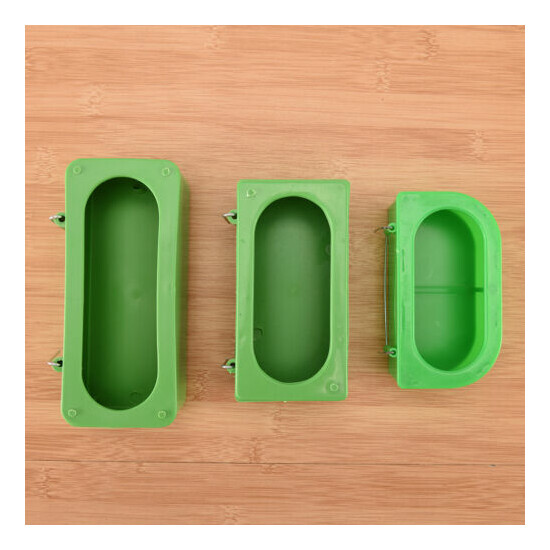 Plastic Green Food Water Bowl Cups Parrot Bird Pigeons Cage Cup Feeding FeedY`dr image {2}