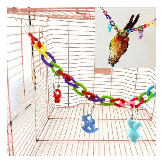Bird Toy Parrot Swing Cage Toys 35CM For Parakeet Cockatiel Budgie Lovebird New~ image {3}