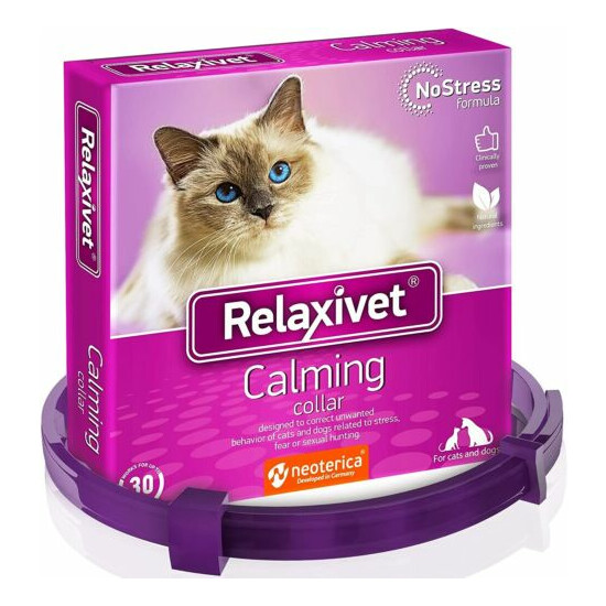 Relaxivet Calming Collar for Cats and Small Dogs - Reduces Anxiety Your Pets... image {1}