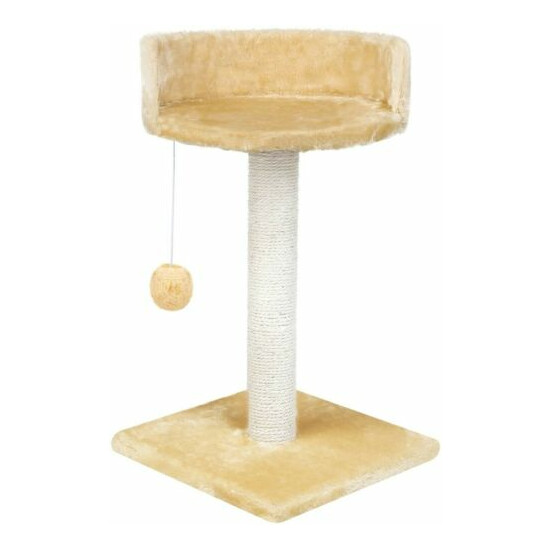 TOYSBOOM Cat Scratching Post with Bed - 20.5" Small Cat Tower with Sisal Rope image {1}