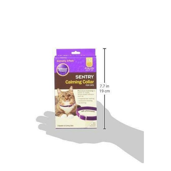 SENTRY Calming Collar for Cats, Up to 15-Inch Neck, Includes Three Cat Calming image {7}