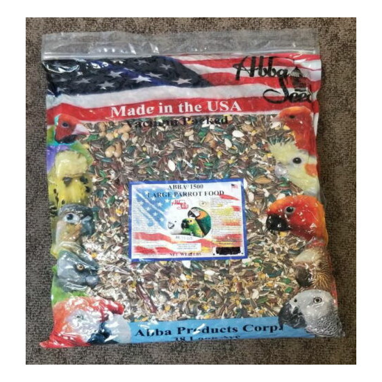 15 LBS VACUUM PACKED BAG OF ABBA 1500 PARROT FOOD image {1}