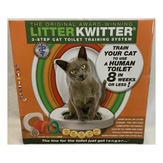 Litter Kwitter Cat Toilet 3 Step Training System New Open Box image {1}