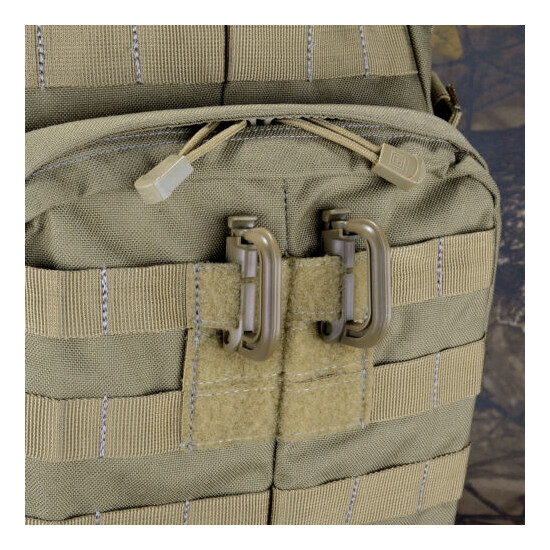 10 Pcs Multipurpose D-Ring Grimloc Locking for Molle Webbing with Zippered Pouch image {37}