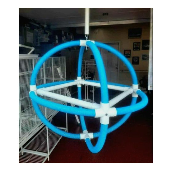  26" Hanging Orb \ Bird Perch \ Swing \ PVC Stand *FREE Shipping* image {1}